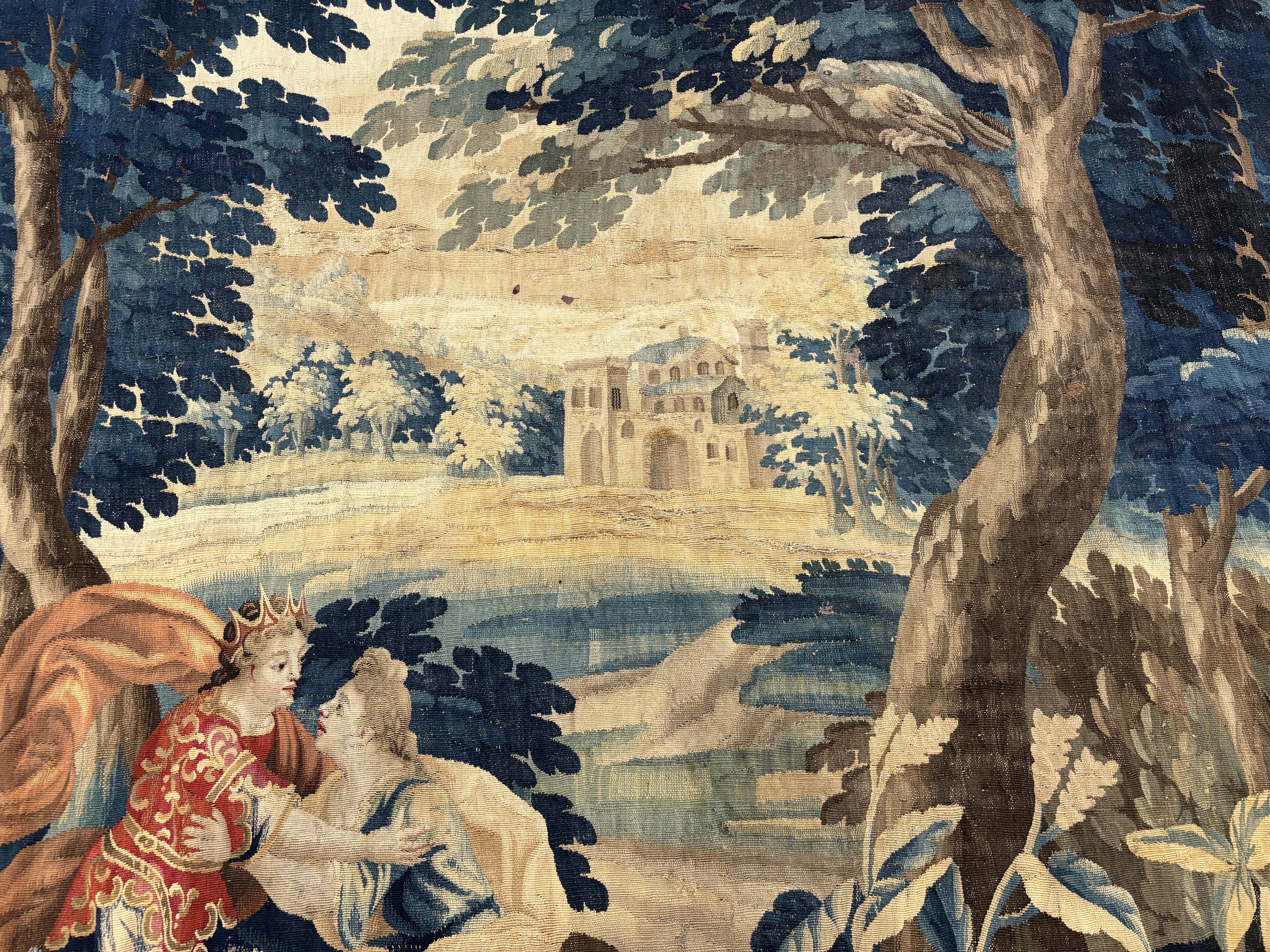 A late 18th century Brussels Verdue figurative tapestry, 332 x 254cm